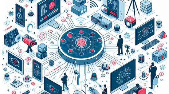 AI-powered cyber attack visualization showing neural networks and digital threat vectors in cybersecurity landscape
