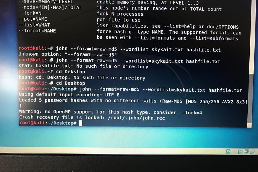 John the Ripper password cracking