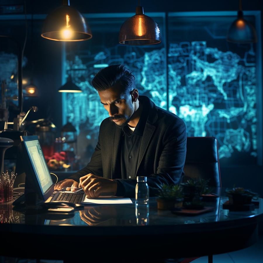 Cybersecurity analyst investigating a cyber incident