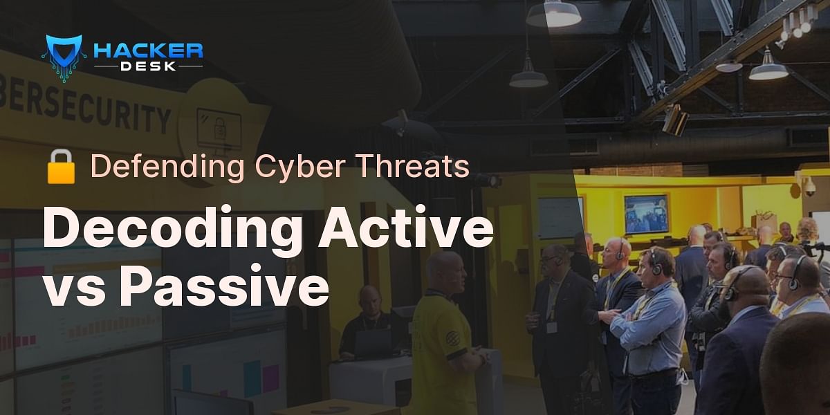 What is the difference between active cyber defense and passive cyber